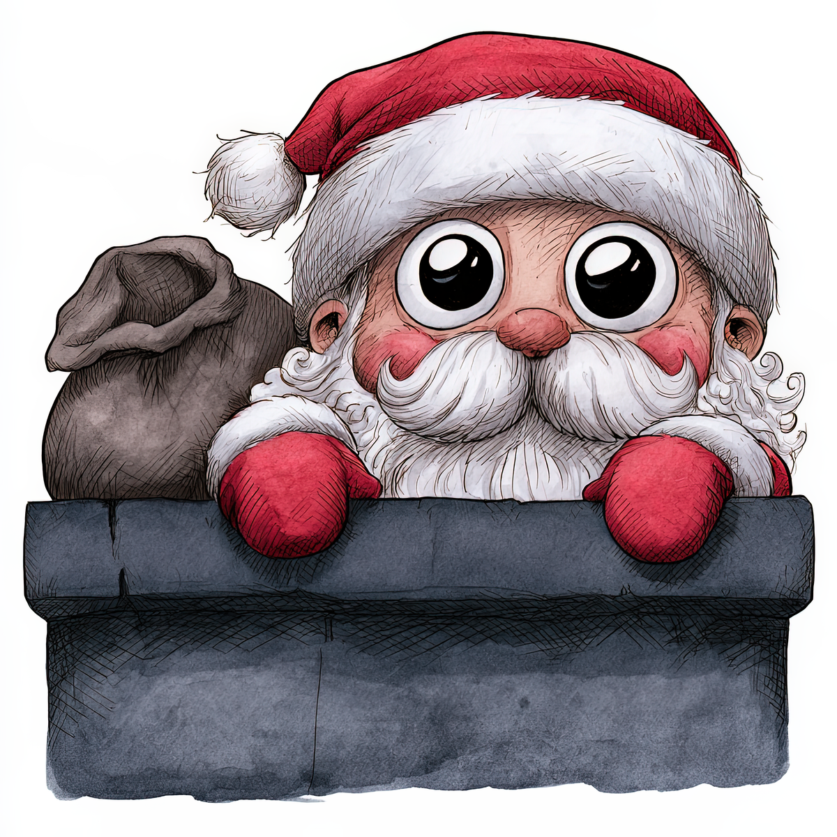 Christmas Peeking Clipart Bundle | 113 Holiday PNG Images | Commercial Use | Digital Download