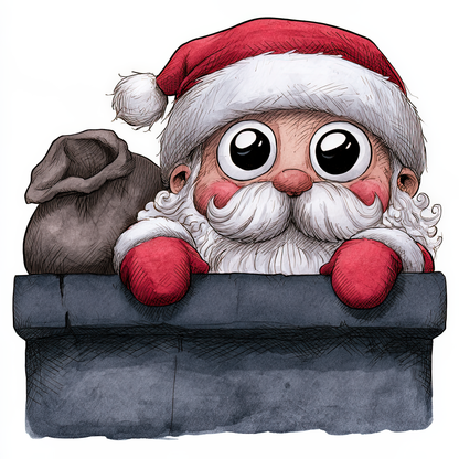 Christmas Peeking Clipart Bundle | 113 Holiday PNG Images | Commercial Use | Digital Download